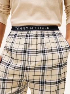 Tommy Hilfiget Relaxed Flannel PJ Set, Boxed beige