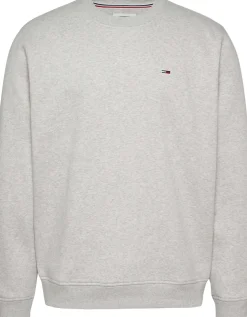 Tommy Jeans Miesten Collegepaita, REG S FLAG CREW Vaaleanharmaa Melee