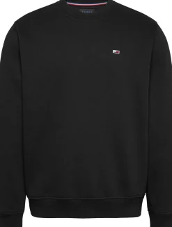 Tommy Jeans Miesten Collegepaita, REG S FLAG CREW Musta