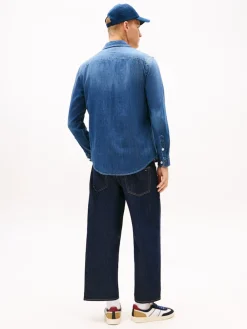 Tommy Jeans miesten farkkupaita TJM Denim Regular Fir Shirt EXT, sininen