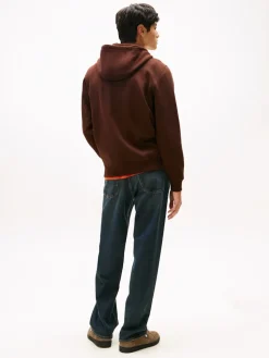 Tommy Jeans Miesten Huppari, TJM REG S FLAG HOODIE Kaakaonruskea