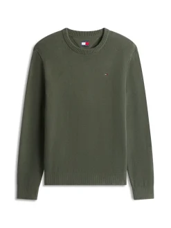 Tommy Jeans miesten neulepsuero, TJM SLIM ESS SWEATER EXT Armeijanvihreä