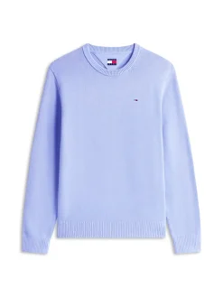 Tommy Jeans miesten neulepusero TJM Slim ESS Sweater EXT, vaaleansininen