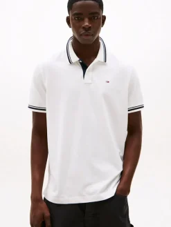 Tommy Jeans miesten pikeepaita, TJM REG TIPPED POLO Luonnonvalkoinen