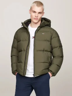 Tommy Jeans Miesten Untuvatakki, ESSENTIAL DOWN JACKET Armeijanvihreä