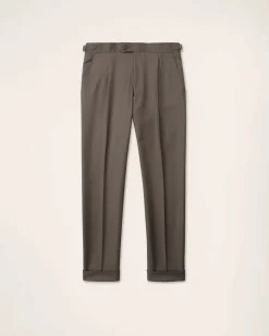 Turo puvunhousur Hanko 3 Pleated Trousers Vitale, ruskea