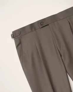 Turo puvunhousur Hanko 3 Pleated Trousers Vitale, ruskea