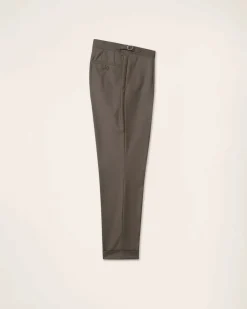 Turo puvunhousur Hanko 3 Pleated Trousers Vitale, ruskea
