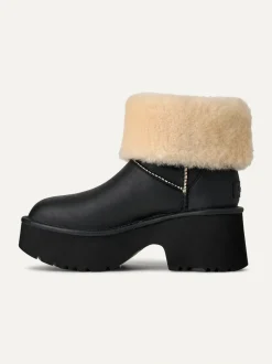 UGG naisten saappaat, W NEW HEIGHTS CUFF LTHR Musta