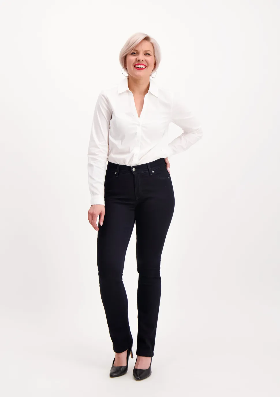 Very Nice Naisten Farkut, Emily 8411 Straight Fit Indigo