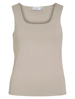 VIKENZA U-NECK S/L TANK TOP REV - NOOS Silver Gray
