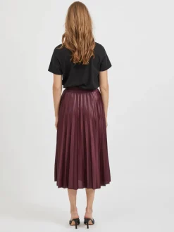 Vila, Naisten Hame, Vinitban Skirt Viininpunainen