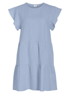 Vila naisten mekko, VISUMMER LIN C/S DRESS Kentucky Blue