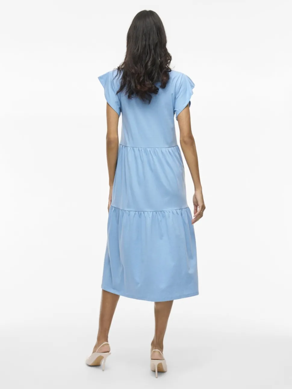 Vila naisten mekko, VISUMMER S/S MIDI DRESS Blissful Blue