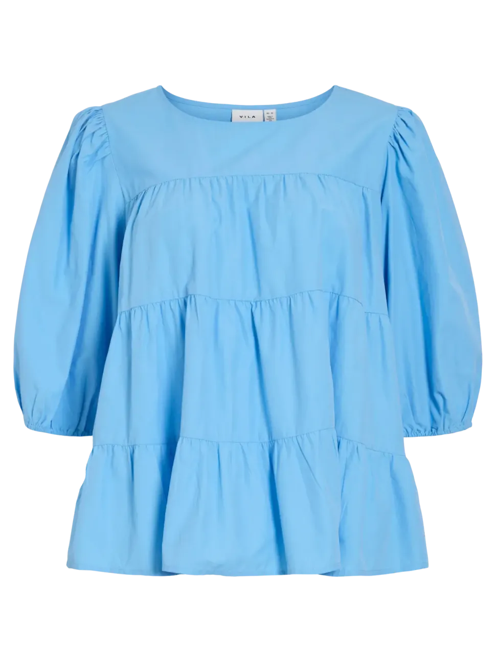 Vila naisten pusero Vikelli 3/4 O-Neck Top, sininen