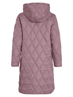Vila naisten tikkitakki, VIQUILA LS HOODED COAT Vaaleanpunainen