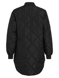 Vila naisten tikkitakki VITATE L/S QUILT JACKET - NOOS, Black Beauty