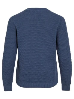 Vila neule, K-VIDALO O-NECK L/S KNIT TOP- NOOS Vintage Indigo