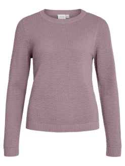 Vila neule, VIDALO O-NECK L/S KNIT TOP Toadstool