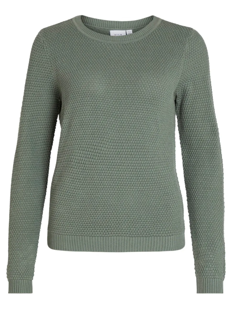 Vila neule, VIDALO O-NECK L/S KNIT TOP Laurel Wreath