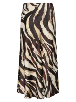 Y.A.S hame, YASPELLA HW MIDI SKIRT Sandshell Zebra Print