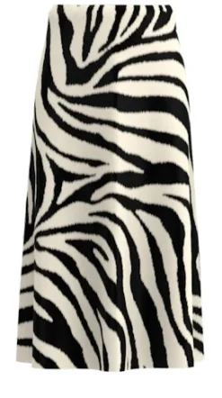 Y.A.S hame, YASPELLA HW MIDI SKIRT Valkopohjainen Kuosi