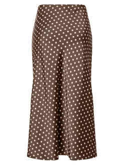 Y.A.S hame, YASPELLA HW MIDI SKIRT S. NOOS Pinecone Small Ecru dots