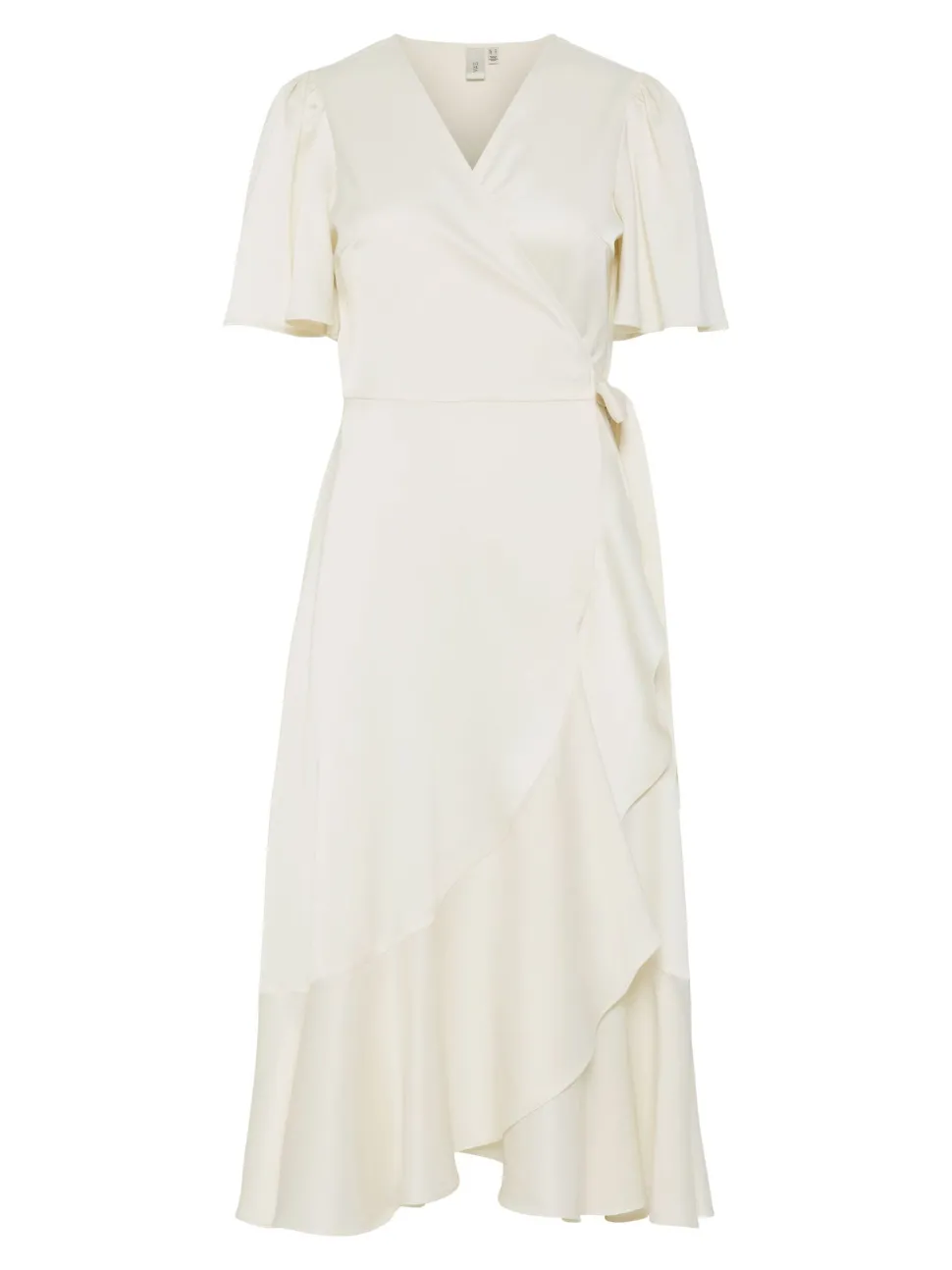 Y.A.S mekko YASTHEA 2/4 MIDI WRAP DRESS S. NOOS, Gardenia
