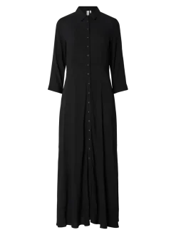 Y.A.S Naisten Maksimekko YASSAVANNA LONG SHIRT DRESS Black Mille