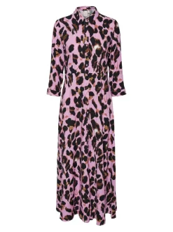 Y.A.S Naisten Maksimekko YASSAVANNA LONG SHIRT DRESS Vaaleanpunainen Kuosi