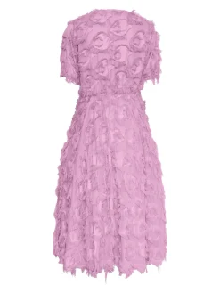Y.A.S Naisten Mekko, K-YASPAZYLLA 2/4 MIDI DRESS Vaaleanpunainen