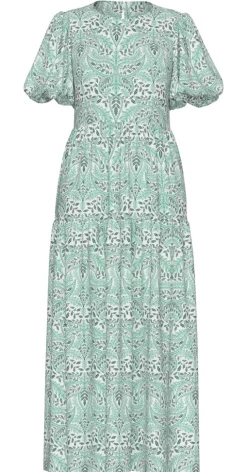 Y.A.S naisten mekko, YASBOTANICO SS ANKLE DRESS Vihreä Kuosi