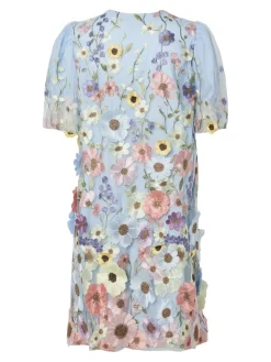 Y.A.S naisten mekko, YASFLOWERING SS DRESS NEW Vaaleansininen