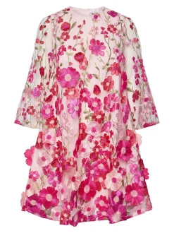 Y.A.S naisten mekko, YASFLOWERING 3/4 DRESS Vaaleanpunainen Kuosi
