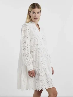 Y.A.S Naisten Mekko YASHOLI LS DRESS S Valkoinen