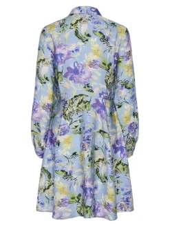 Y.A.S naisten mekko, YASKAYA LS SHIRT DRESS S Sininen Kuosi