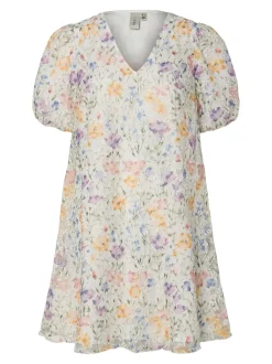 Y.A.S naisten mekko, YASLEANNA SS DRESS S. - SHOW Valkopohjainen Kuosi