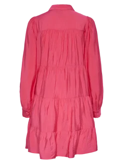 Y.A.S Naisten Mekko, YASPALA LS SHIRT DRESS Pinkki