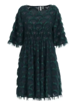 Y.A.S naisten mekko YASPAZILLA 3/4 A LINE DRESS, Navy Blazer