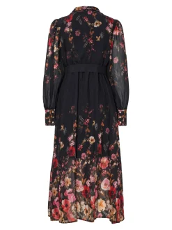 Y.A.S naisten mekko, YASROMANTICA LS LONG DRESS Black