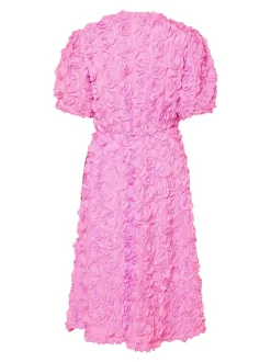 Y.A.S naisten mekko, YASROSIVA 2/4 MIDI DRESS S Vaaleanpunainen