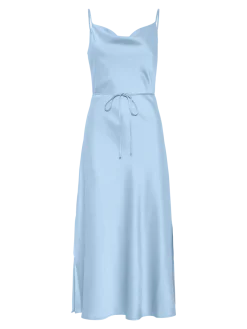 Y.A.S Naisten Mekko, YASTHEA STRAP LONG DRESS Vaaleansininen