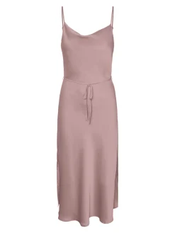 Y.A.S Naisten Mekko, YASTHEA STRAP LONG DRESS Vaaleanpunainen