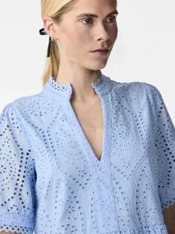 Y.A.S Naisten Minimekko YASHOLI SS DRESS Keskisininen