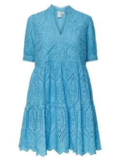 Y.A.S Naisten Minimekko YASHOLI SS DRESS Vaaleansininen