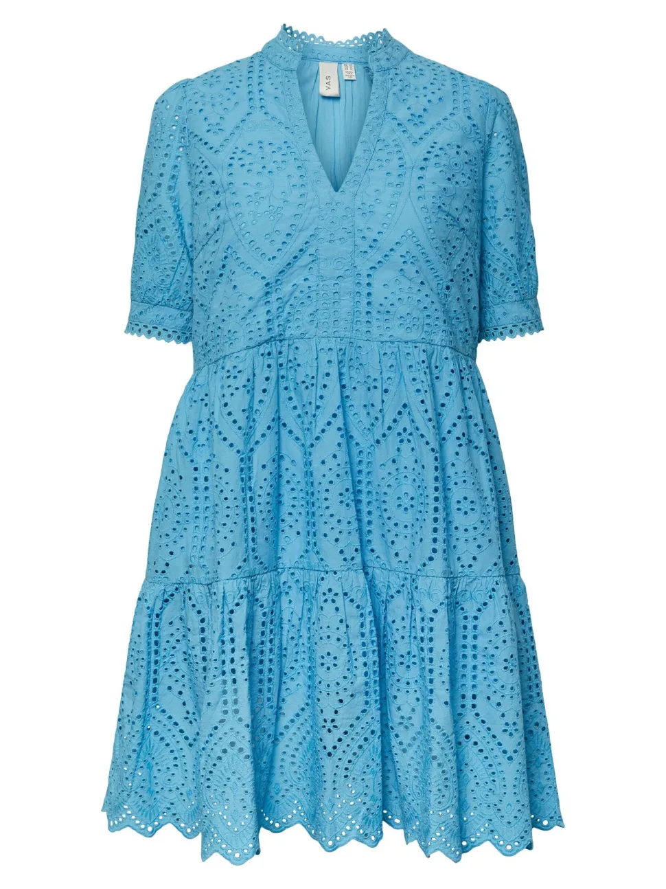 Y.A.S Naisten Minimekko YASHOLI SS DRESS Vaaleansininen