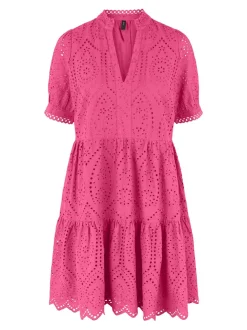 Y.A.S Naisten Minimekko YASHOLI SS DRESS Koralli