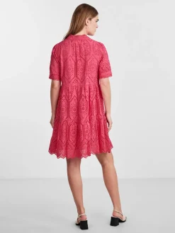 Y.A.S Naisten Minimekko YASHOLI SS DRESS Pinkki