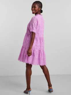 Y.A.S Naisten Minimekko YASHOLI SS DRESS Pinkki