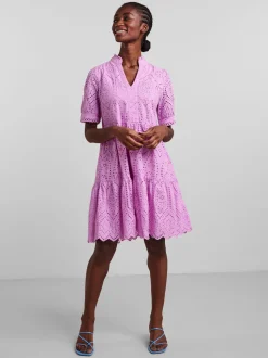 Y.A.S Naisten Minimekko YASHOLI SS DRESS Pinkki